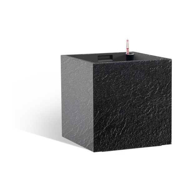 Iš perdirbto plastiko vazonas su savaiminio laistymo funkcija Cubico Stone – Flower Lover