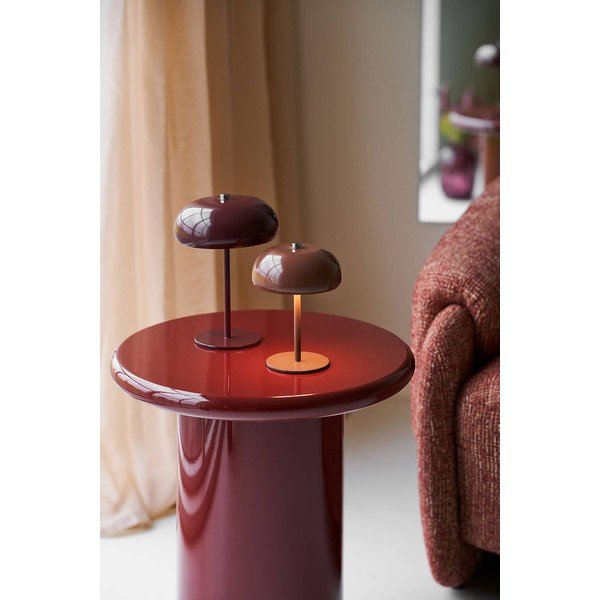 Bordo spalvos iš metalo stalinis šviestuvas (aukštis 23 cm) Margate – House Nordic-image-1
