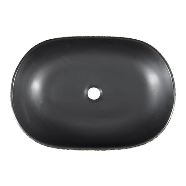 Iš keramikos praustuvas juodos spalvos/mėlynos spalvos 60x40 cm Priori – Sapho-image-2