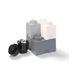 4 plastikinių daiktų saugojimo dėžių rinkinys LEGO®, 25 x 25 x 33 cm