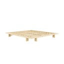 Natūralios spalvos dvigulė lova su grotelėmis 180x200 cm Japan - Karup Design