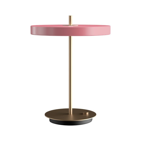Stalinis šviestuvas rožinės spalvos LED su pritemdymo funkcija (aukštis 41,5 cm) su metaliniu gaubtu Asteria Table – UMAGE