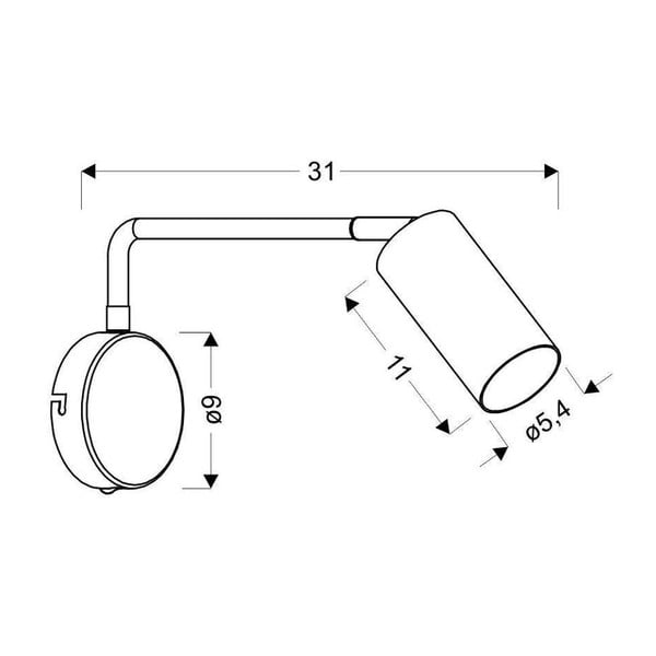 Juodo metalo sieninis šviestuvas Tina - Candellux Lighting-image-3