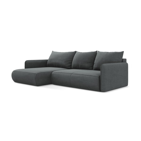 Pilkos spalvos sulankstoma/su sandėliavimo vieta kampinė sofa (su kairiuoju kampu) Nanea – Makamii-image-4