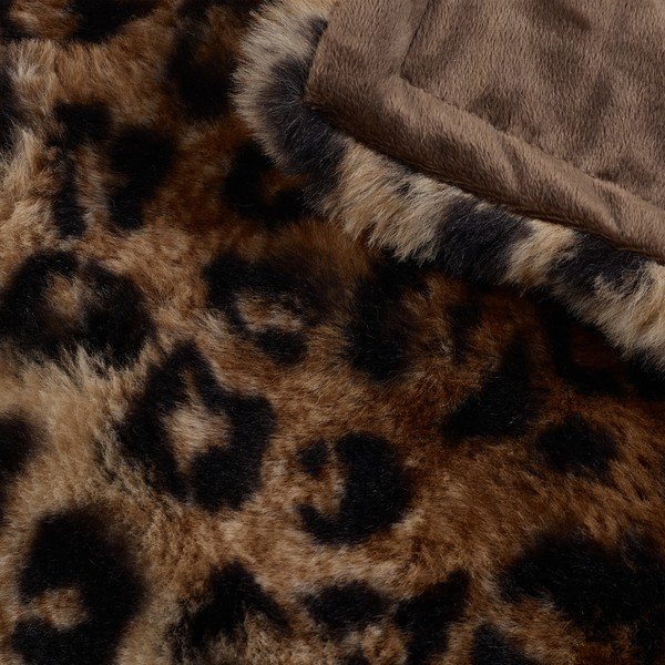 Rudos spalvos antklodė ir pledas 130x170 cm Animal Print – Catherine Lansfield-image-3