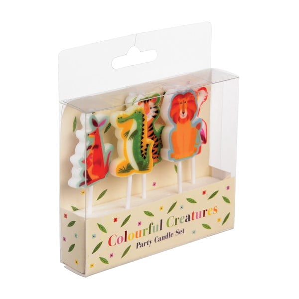 Žvakės tortui 5 vnt. Colourful Creatures – Rex London