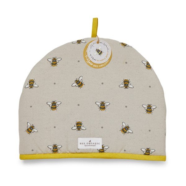 Smėlio ir geltonos spalvos medvilninis dangtelis Cooksmart ® Bumble Bees arbatinukui-image-2