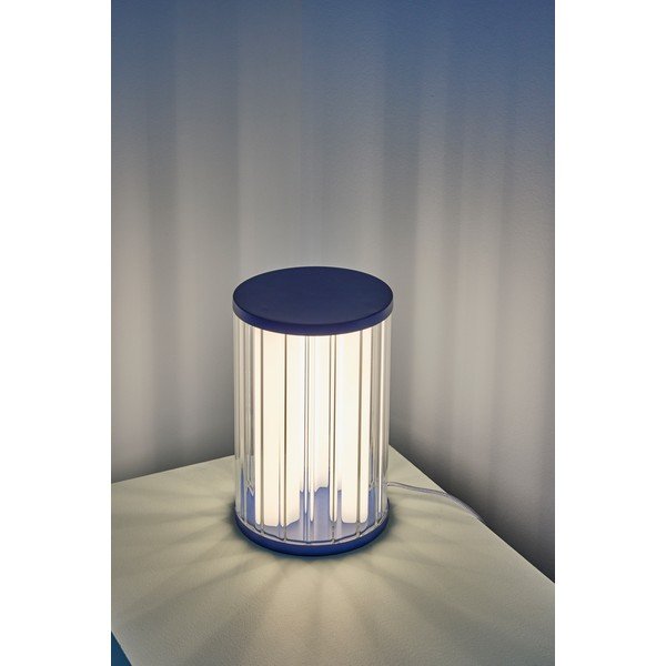 Mėlynos spalvos iš stiklo stalinis šviestuvas LED su pritemdymo funkcija (aukštis 30 cm) Aru – Hübsch-image-2