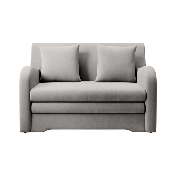 Šviesiai pilkos spalvos iš velveto sulankstoma sofa 130 cm Ario – ELTAP