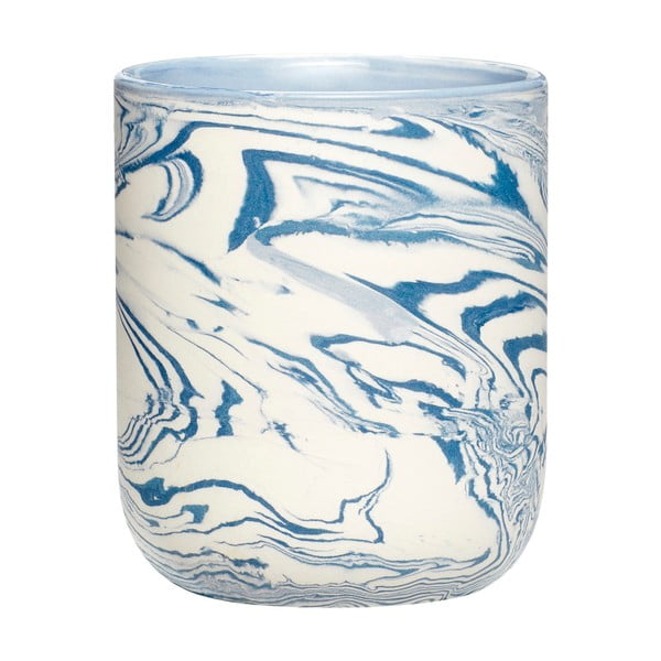 Mėlynai baltas Hübsch marmurinis puodelis, aukštis 10 cm