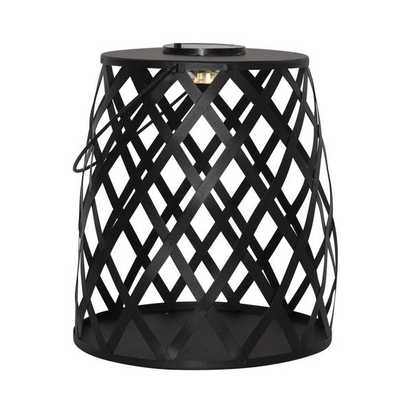 Juodas LED žibintas Star Trading Calabria, aukštis 28 cm