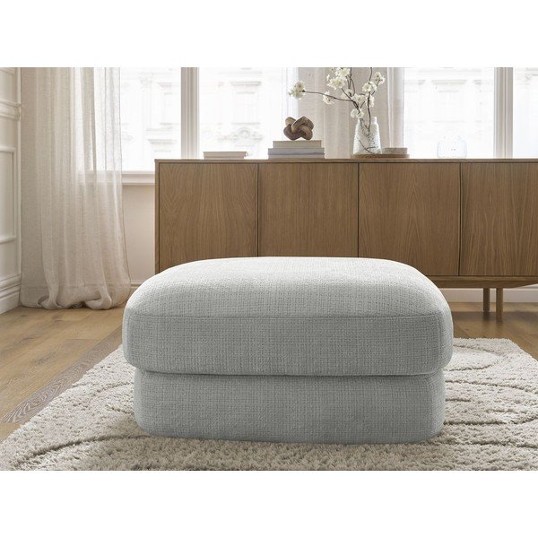 Šviesiai pilkos spalvos taburetė iš šenilinio audinio Leonore – Bobochic Paris-image-3