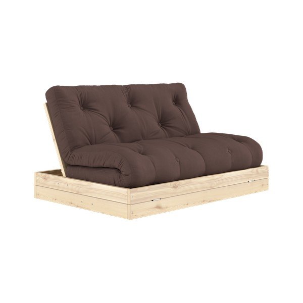 Tamsiai rudos spalvos sulankstoma sofa 145 cm Flip – Karup Design-image-3