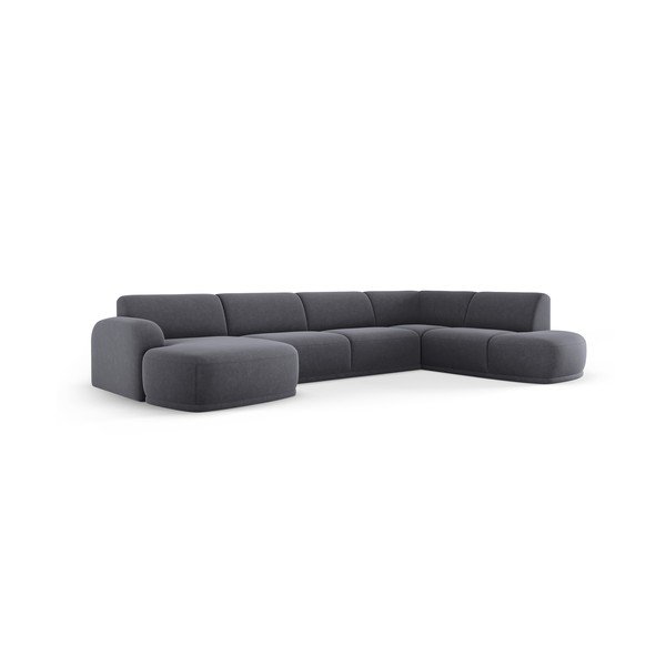 Iš velveto kampinė sofa pilkos spalvos Erin – Micadoni Home-image-2