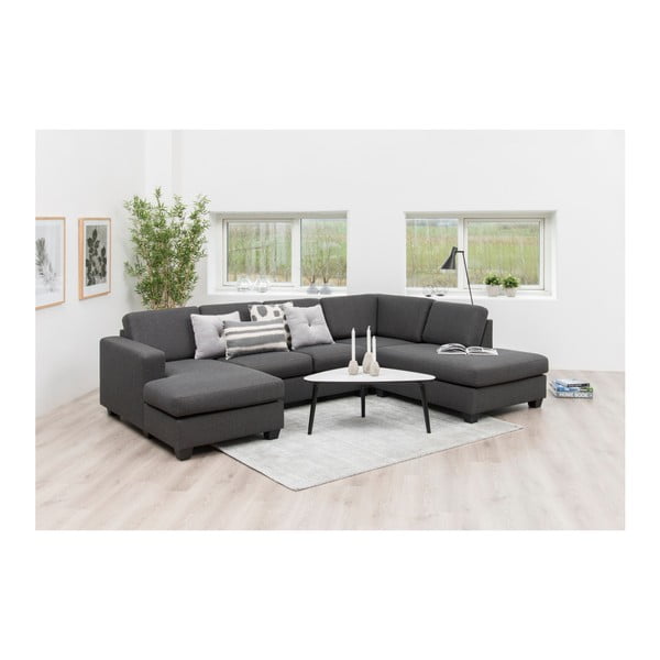 Tamsiai pilka trijų vietų sofa Actona Wyoming, dešinysis kampas-image-2