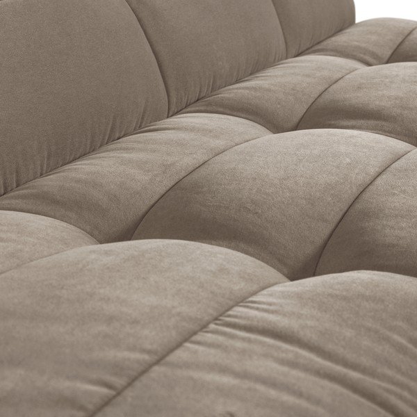 Taupe spalvos paminkštinto audinio suolas iš velveto Cluster – vtwonen-image-1