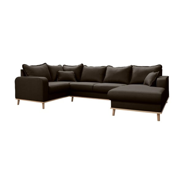 Juoda kampinė sofa (dešinysis kampas) Beata - Ropez-image-2