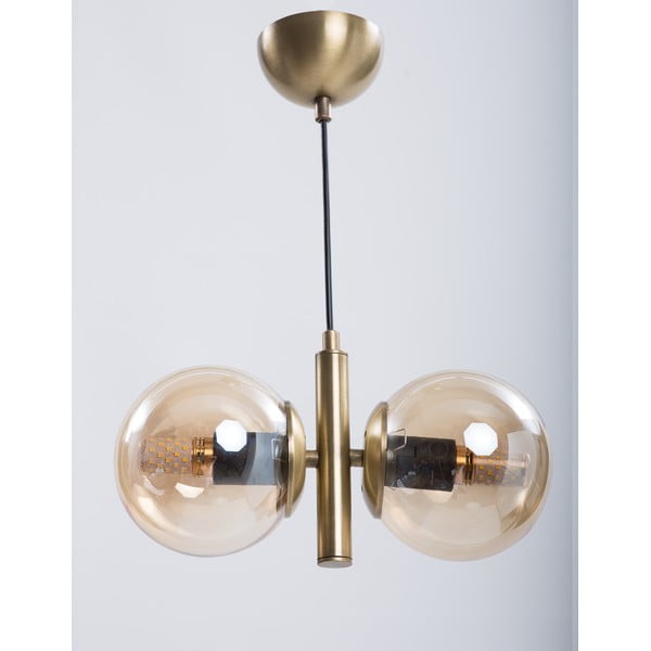 Kabantis šviestuvas auksinės spalvos su stiklo gaubtu Monera – Squid Lighting-image-1