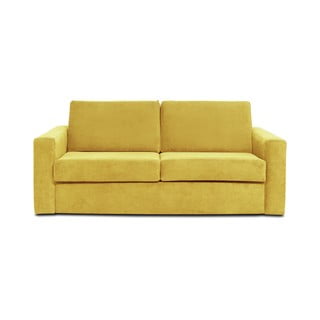 Geltona aksominė sofa-lova Scandic Elbeko
