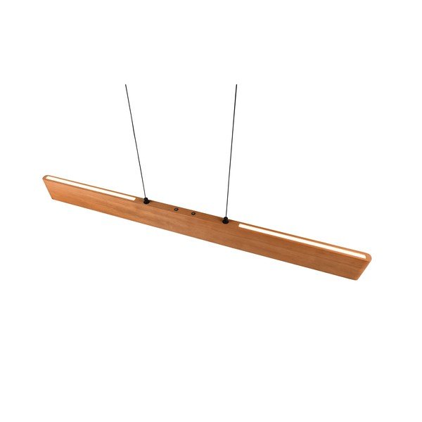 Natūralios spalvos kabantis šviestuvas LED su mediniu gaubtu Edgewood – Trio-image-4