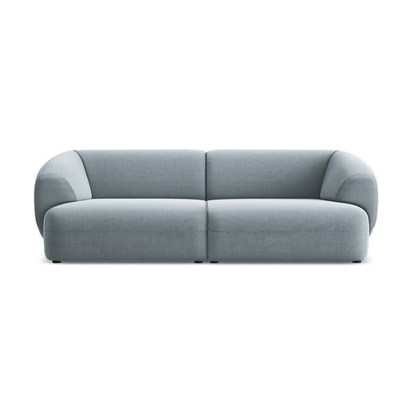 Šviesiai mėlynos spalvos iš velveto sofa 232 cm Moana – Makamii