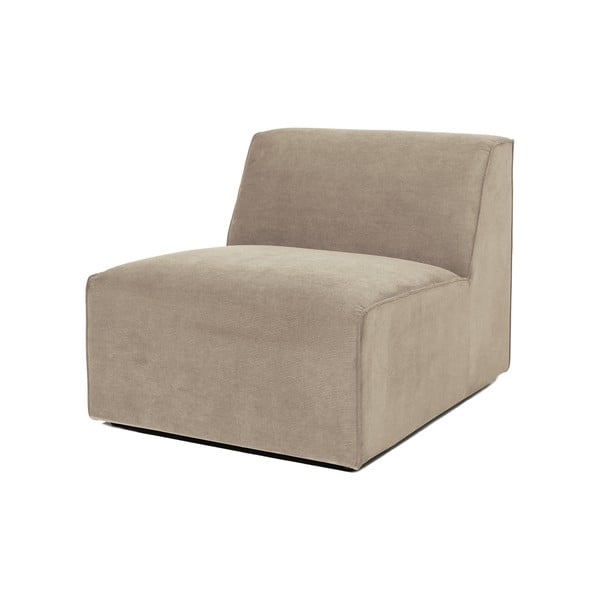 Smėlio spalvos centrinis aksominės sofos modulis Scandic Sting-image-2