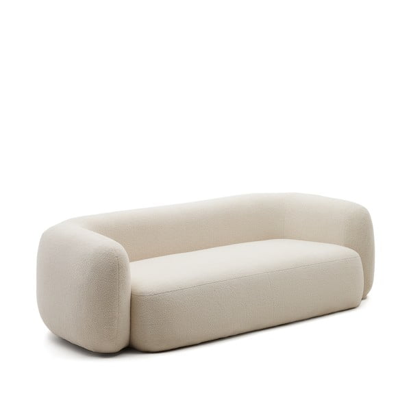 Sofa kreminės spalvos iš boucle 246 cm Martina – Kave Home-image-2