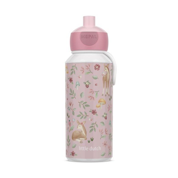 Šviesiai rožinės spalvos iš plastiko vaikiškas buteliukas 400 ml Fairy Garden – Mepal