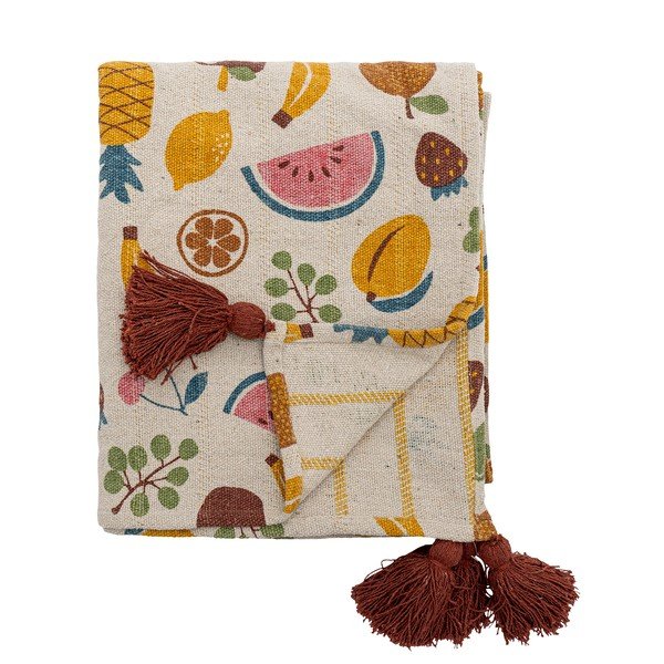 Iš perdirbtos medvilnės vaikiškas pledas 130x160 cm Fruitta – Bloomingville Mini