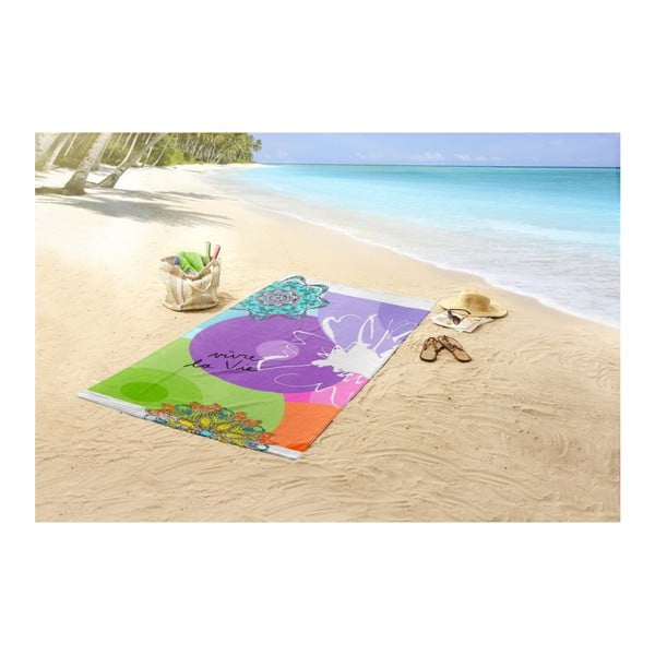 Paplūdimio rankšluostis su HIP Vivant spauda, 100 x 180 cm-image-1