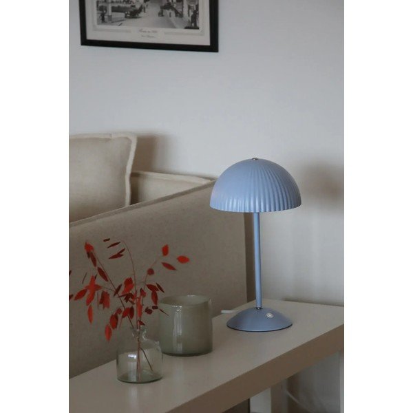 Mėlynos spalvos iš metalo stalinis šviestuvas (aukštis 33,5 cm) su metaliniu gaubtu Zin – Markslöjd-image-1