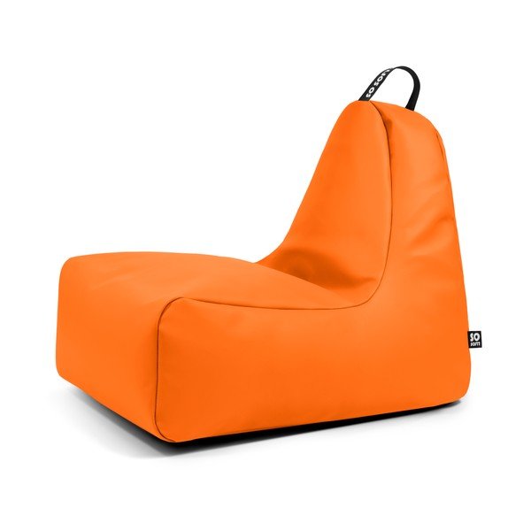 Oranžinės spalvos iš dirbtinės odos vaikiškas sėdmaišis Chill M – So Soft?