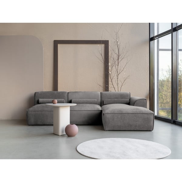 Kampinė sofa šviesiai pilkos spalvos (su dešiniuoju kampu) Flex Felix – Miuform-image-1