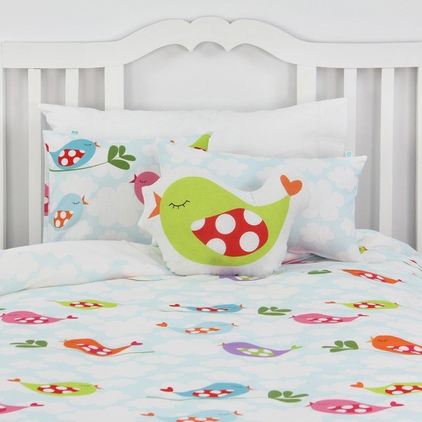 Vaikiška medvilninė patalynė su paukšteliais, 140 x 200 cm-image-4