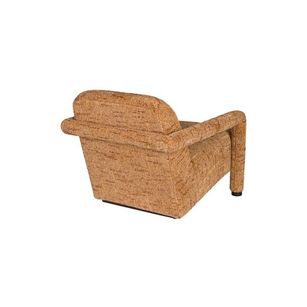 Geltonos spalvos krėslas iš šenilinio audinio Kent – Dutchbone-image-4