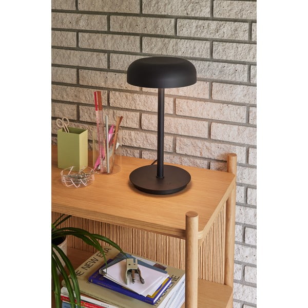 Stalinis šviestuvas juodos spalvos LED su pritemdymo funkcija (aukštis 37 cm) Velo – Hübsch-image-2