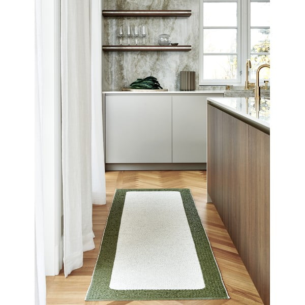 Žalios spalvos/kreminės spalvos lauko ir vidaus kilimas 70x120 cm Ilda Pine – Pappelina-image-1