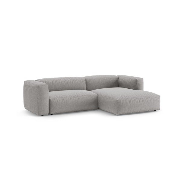 Pilkos spalvos sulankstoma modulinė kampinė sofa (su dešiniuoju kampu/su gultu) – Micadoni -image-3