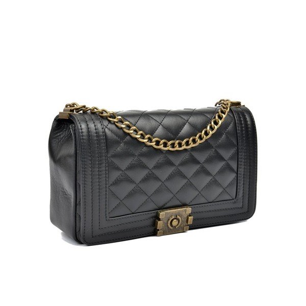 Juoda odinė kišenė Anna Luchini Mini Nero-image-3