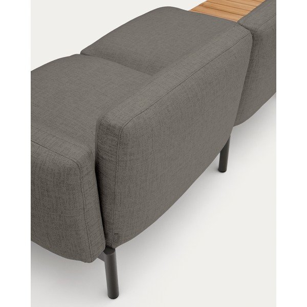 Tamsiai pilkos spalvos iš audinio sodo sofa Sorells – Kave Home-image-2