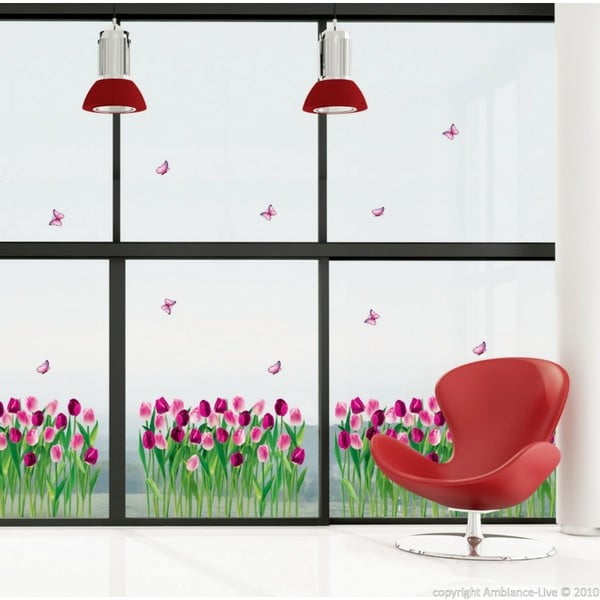 Sienų lipdukų rinkinys Ambiance Dreaming Tulips-image-1