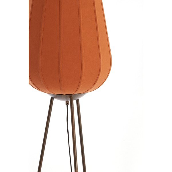 Terakotos spalvos pastatomas šviestuvas (aukštis 133 cm) su tekstiliniu gaubtu Bibury – Light & Living-image-2