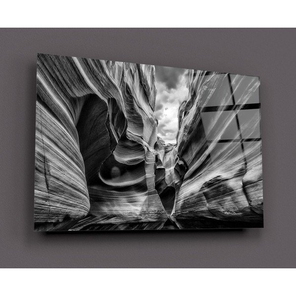 Paveikslas ant stiklo Insigne Black White-image-2