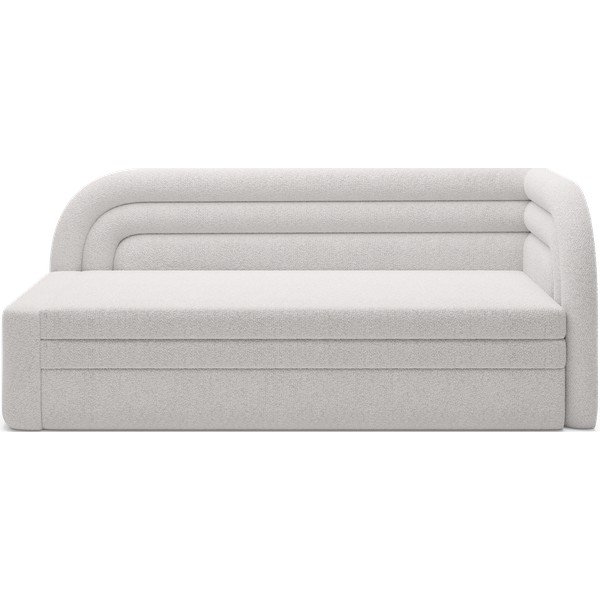 Kreminės spalvos iš boucle sulankstoma/su sandėliavimo vieta sofa su dešiniuoju kampu 223 cm Fabillo – ELTAP