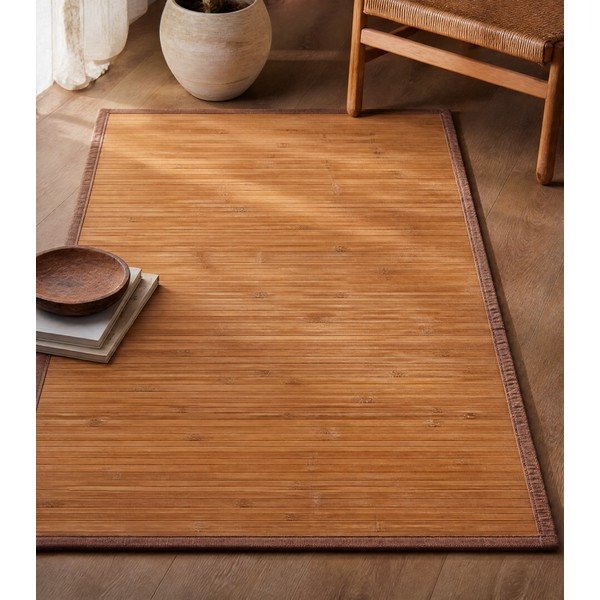Iš bambuko kilimas natūralios spalvos 60x90 cm – Casa Selección-image-3