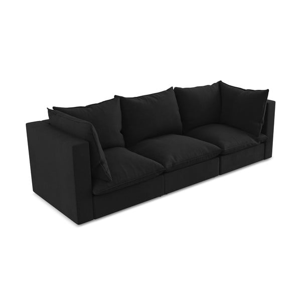 Juodos spalvos sofa 255 cm Manao – Makamii-image-4