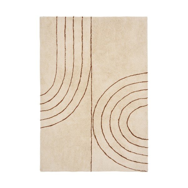 Smėlio spalvos iš medvilnės mišinio kilimas 200x300 cm Tampa – House Nordic