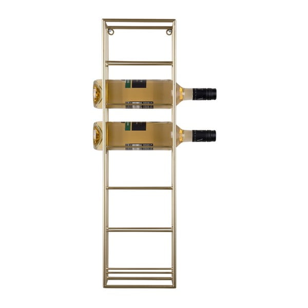 Sieninė iš metalo vyno lentyna auksinės spalvos butelių skaičius 6  Single  – PT LIVING-image-2