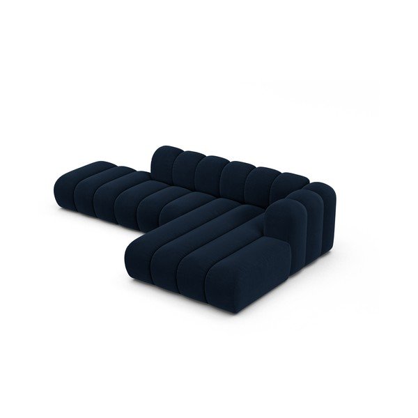 Kampinė sofa tamsiai mėlynos spalvos (su dešiniuoju kampu) Lupine – Micadoni Home-image-2