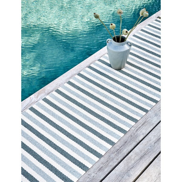 Žalios spalvos/kreminės spalvos lauko kilimas 70x240 cm Teo Sage – Pappelina-image-4